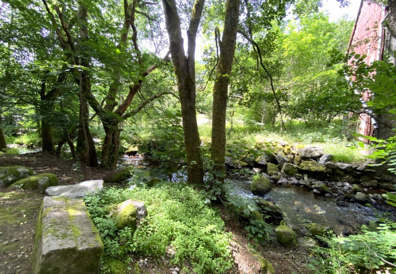 Jardin avec terrasse et vue sur la rivière