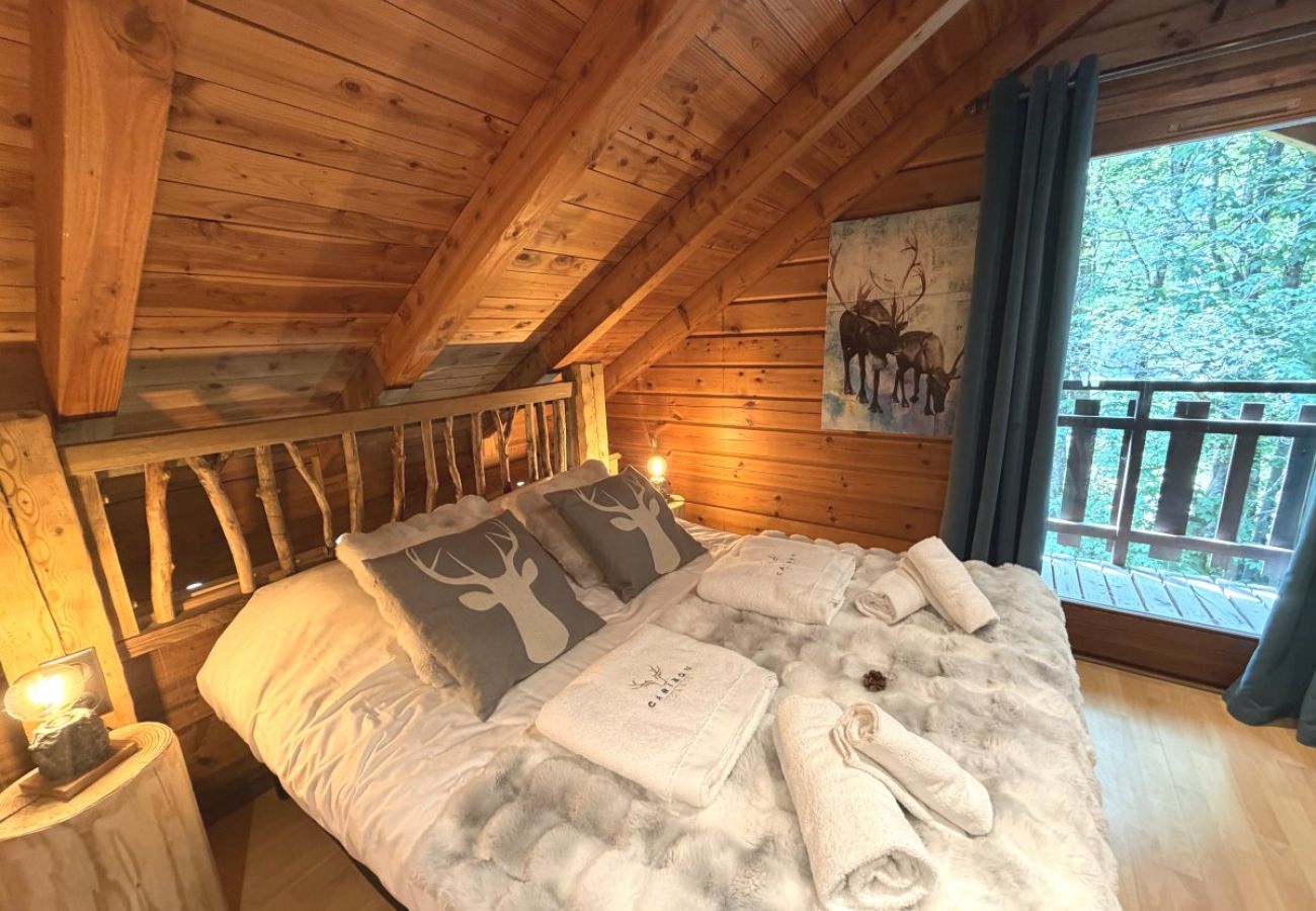 Chambre avec lit double et TV